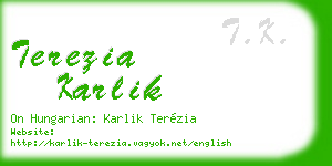 terezia karlik business card