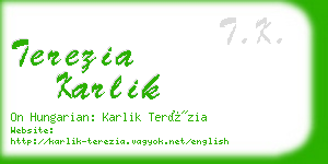 terezia karlik business card